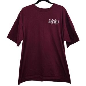 Shreddy Lyfe‎ T-Shirt XL Maroon Forever Shreddy Gothic Logo Skate Moto Off-Road